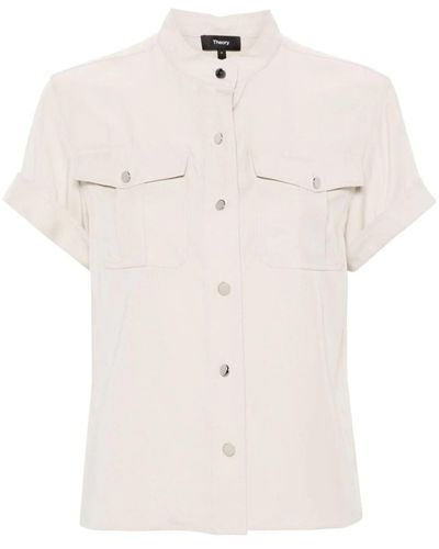 Theory Mandarin Collar Shirt - White