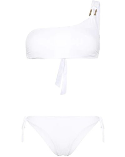 Fisico One Sghoulder Bikini Set - White