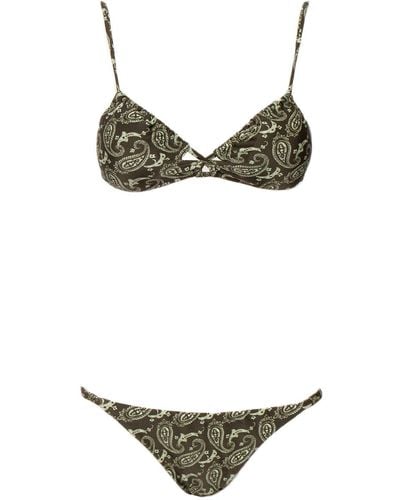 Cia.Marítima Bandana Print Bikini Set - Metallic