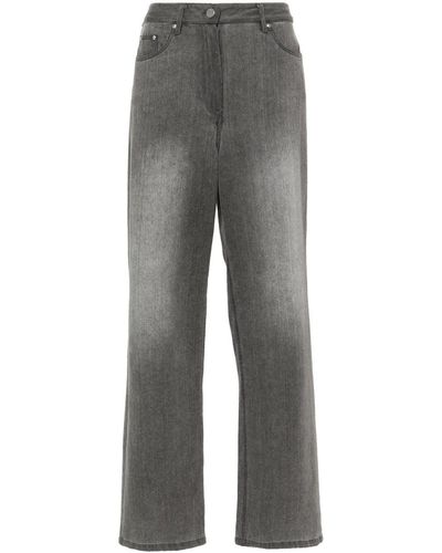 Remain Drapy Denim Trousers - Grey