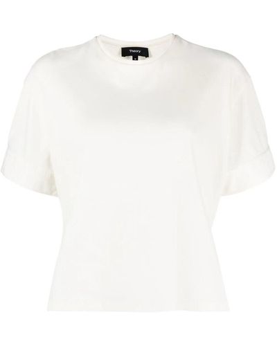 Theory Cmb Cuff Tshirt.st C Clothing - White