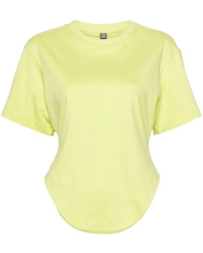 adidas By Stella McCartney Logo-print Organic Cotton T-shirt - Yellow