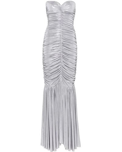 Norma Kamali Slinky Fishtail Gown - Grey