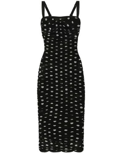 Dolce & Gabbana Polka Dots Dress - Black