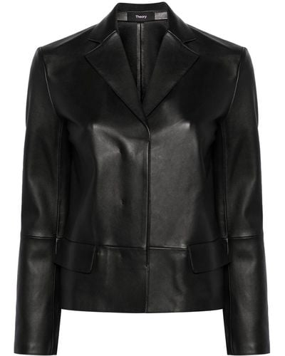Theory Leather Jacket - Black