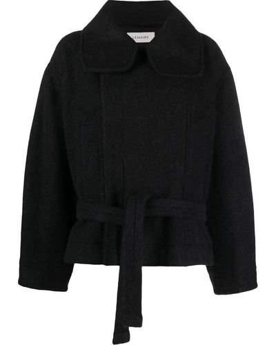 Lemaire Short Bathrobe Coat - Black