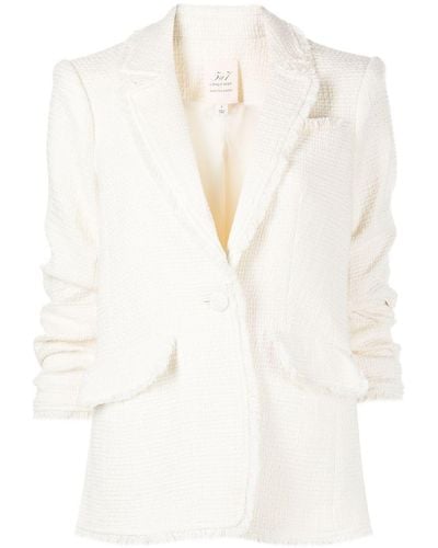 Cinq À Sept Khloe Boucle Tweed Blazer - White