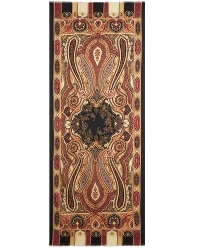 Etro Sciarpa Stampa Paisly - Brown