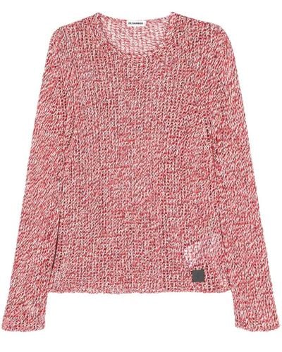 Jil Sander Open Knit Sweater - Rosa