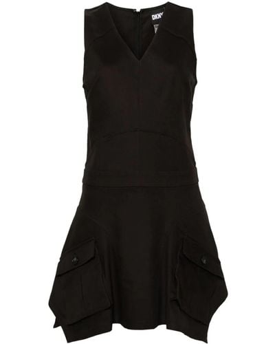 DKNY V Neck Dress - Black