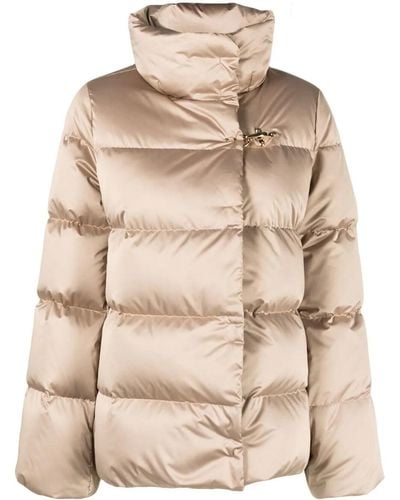 Fay Quilted Puff Coat - Natural