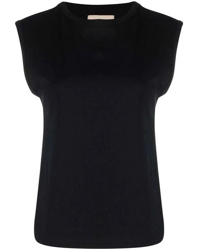 Loulou Studio Cap Sleeve T-shirt - Black