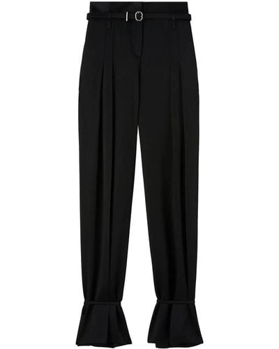 Jil Sander Belted Trousers - Black