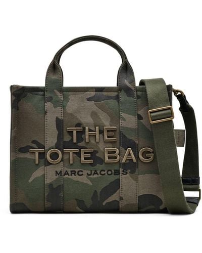 Marc Jacobs | Borsa media 'The tote bag' motivo mimetico in cotone | female | VERDE | UNI - Nero