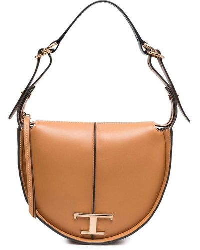 Tod's Timeless Small Leather Hobo Bag - White