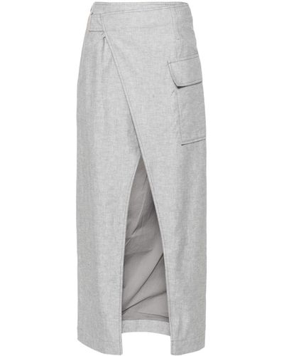 Remain Maxi Wrap Skirt Grey - Grigio