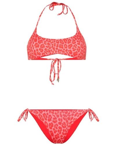 Fisico Animalier Print Bikini Set - Red