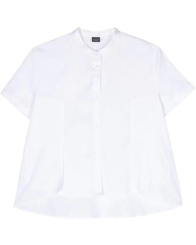 Fay Mandarin Collar Shirt - White