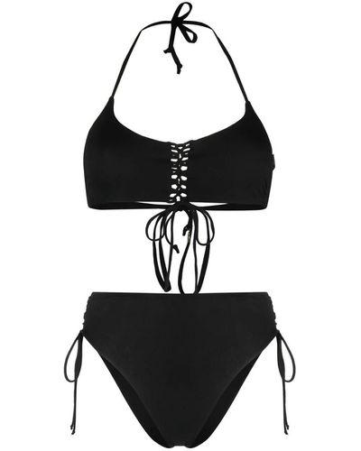 Fisico Laced Bikini Set - Black