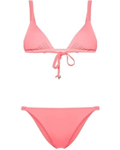 Fisico Torchon Bikini Set - Pink
