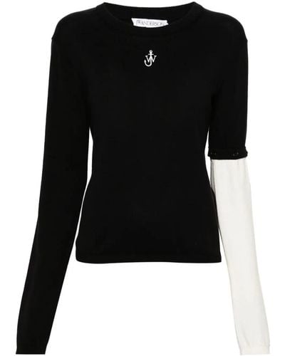 JW Anderson Contrast Sleeve Jumper - Black