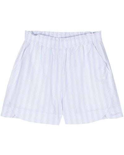 Remain Striped Shorts - White