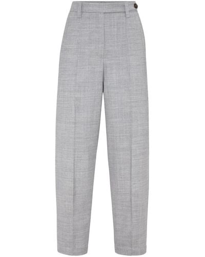 Brunello Cucinelli Straight Leg Trousers - Grey