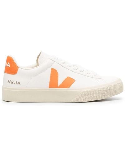 Veja Campo Leather Trainers - Pink