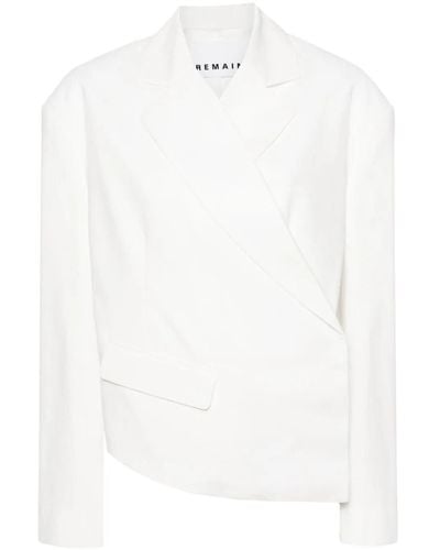 Remain Asymmetrical Jacket - White