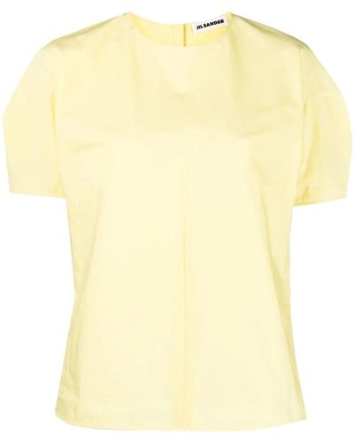 Jil Sander Round-neck Short-sleeve Top - Yellow