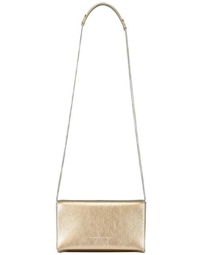 Brunello Cucinelli Metallic Leather Bag - White