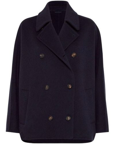 Brunello Cucinelli Double Breasted Jacket - Blue