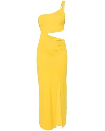 Fisico One Shoulder Dress - Yellow