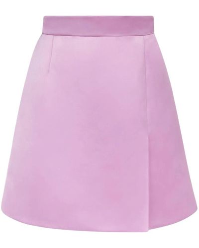 Nina Ricci Mini A-line Satin Skirt - Pink