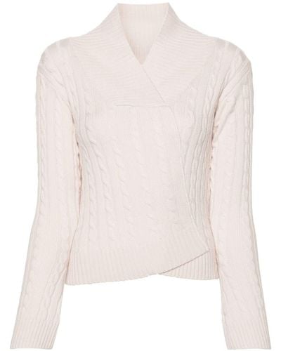 Victoria Beckham Cable Knit Sweaer - Pink