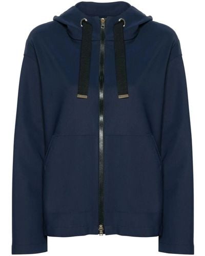 Herno Zip-Up Hooded Jacket - Blue