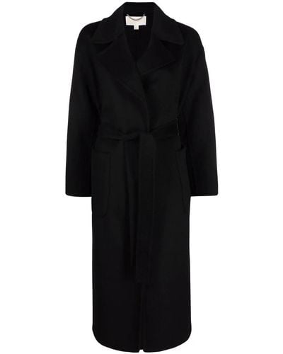 MICHAEL Michael Kors Double Face Belted Long-length Robe Coat - Black