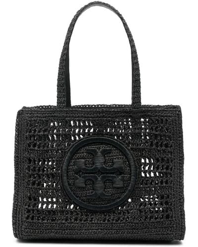 Tory Burch Small Crochet Design Ella Tote Bag - Black