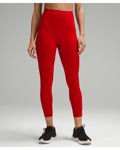 lululemon Fast And Free High-rise Leggings 25" Pockets - Red