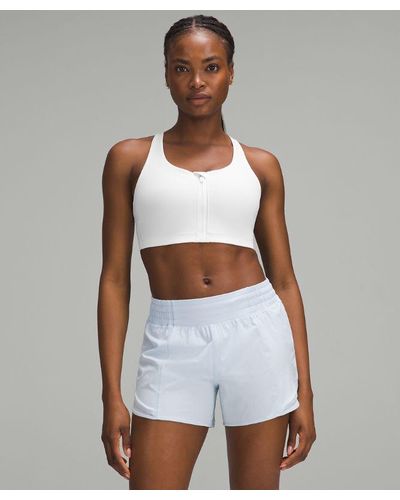 lululemon Energy Bra High Support Zip-front High Support, B-g Cups - White