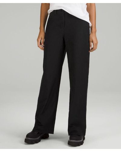 lululemon City Sleek 5 Pocket High-rise Wide-leg Trousers Full Length Light Utilitech - Colour Black - Size 25