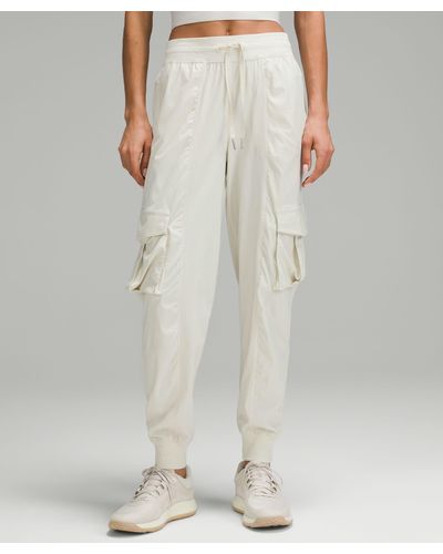 lululemon Dance Studio Relaxed-fit Mid-rise Cargo Sweatpants - Color White - Size L