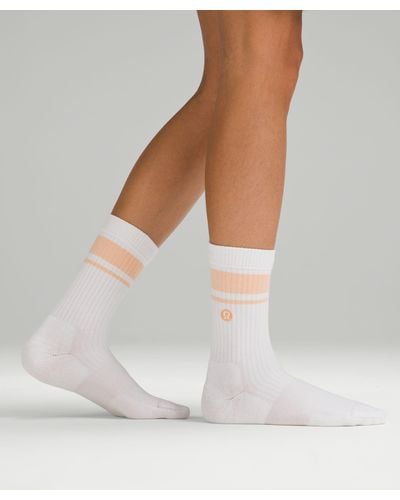 lululemon Daily Stride Ribbed Comfort Crew Socks - White