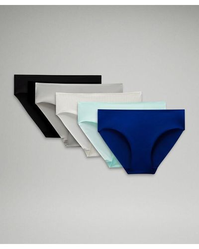 lululemon Invisiwear Mid-rise Bikini Underwear 5 Pack - Blue