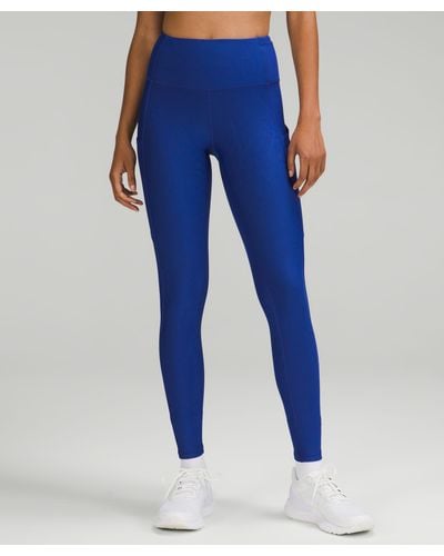 lululemon Fast And Free High-rise Tight Leggings - 28" - Color Blue - Size 14