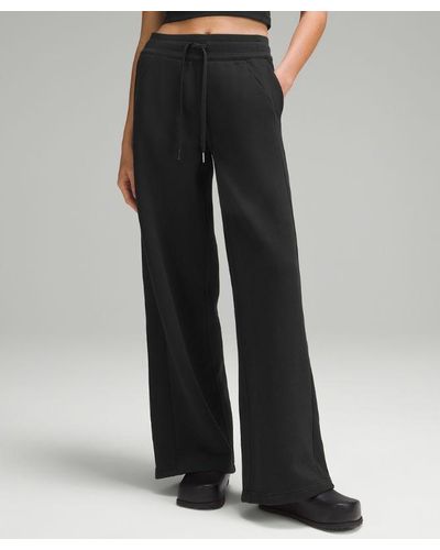 lululemon Scuba Mid-rise Wide-leg Trousers Full Length - Black