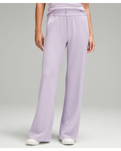 lululemon Ribbed Softstreme Mid-rise Trousers 32" - Purple