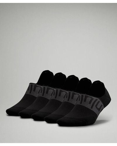 lululemon Power Stride No-show Socks With Active Grip 5 Pack - Colour Black - Size L