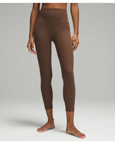 lululemon Align Ribbed High-rise Pants - 25" - Color Brown - Size 12