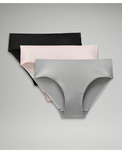 lululemon Invisiwear Mid-rise Bikini Underwear 3 Pack - Gray